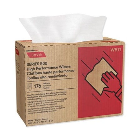 Cascades Pro Cascades, TUFF-JOB S500 HIGH PERFORMANCE WIPERS, 9 1/4 X 12 1/2, 10PK W511